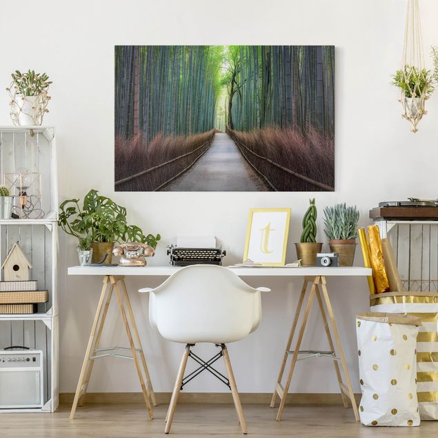 Landscape canvas prints The Path Through The Bamboo