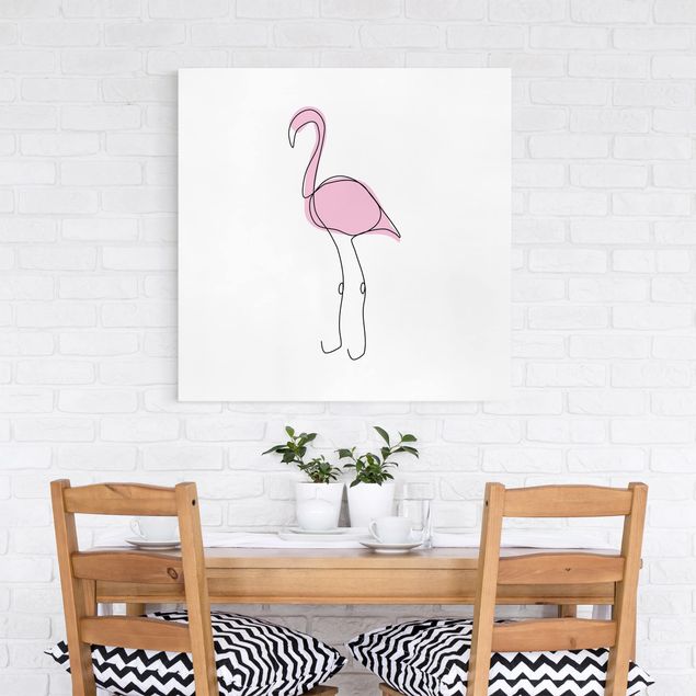 Kids room decor Flamingo Line Art