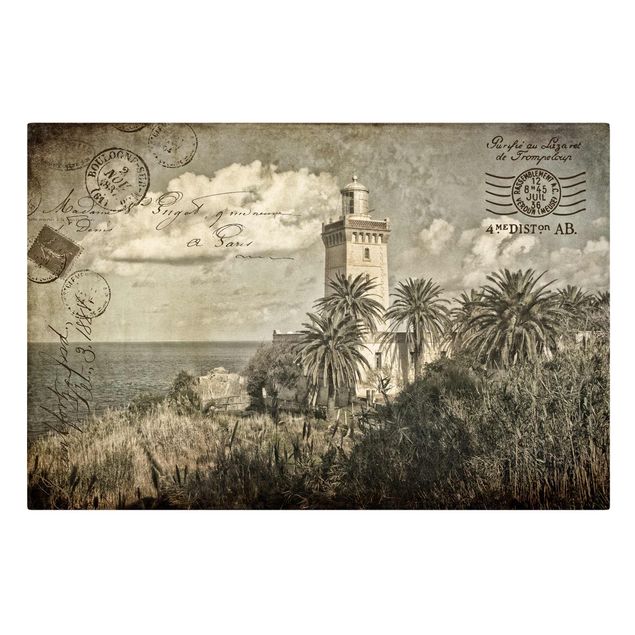 Vintage posters Lighthouse And Palm Trees - Vintage Postcard