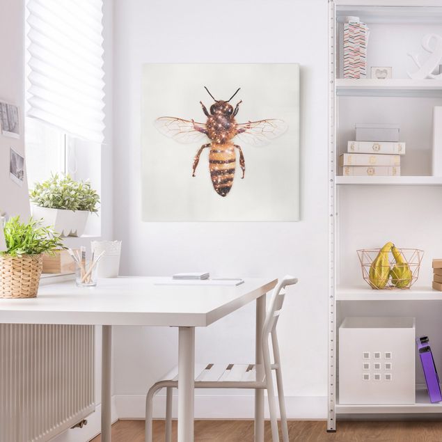 Canvas prints art print Bee With Glitter