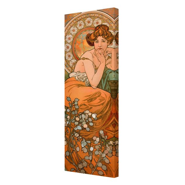 Floral canvas Alfons Mucha - Gemstones - Topaz