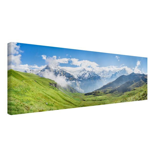Canvas mountain Swiss Alpine Panorama