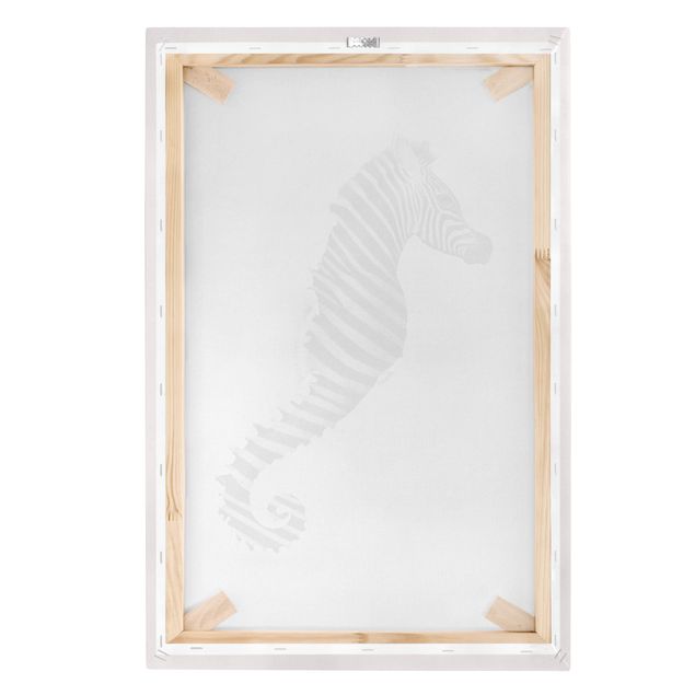 Zebra canvas print Seahorse With Zebra Stripes