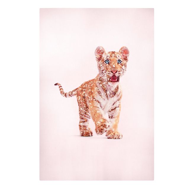 Canvas art prints Tiger With Glitter