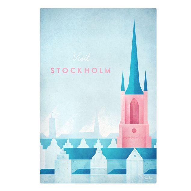 Prints blue Travel Poster - Stockholm