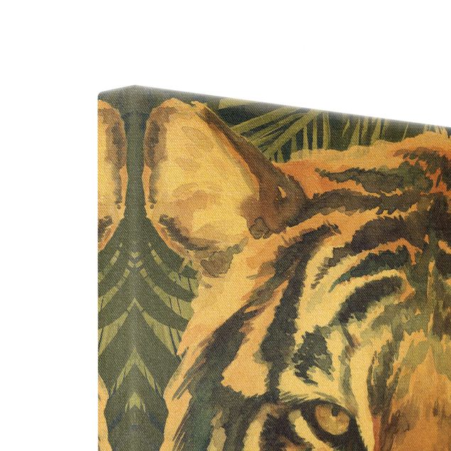 Flower print Tiger In The Jungle