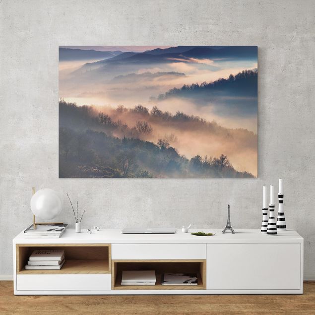 Landscape canvas prints Fog At Sunset