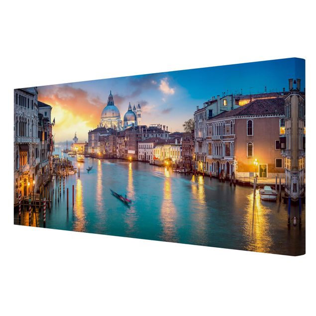 Canvas sea Sunset in Venice