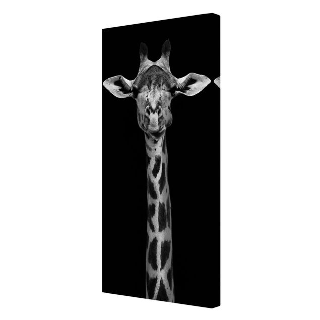 Contemporary art prints Dark Giraffe Portrait