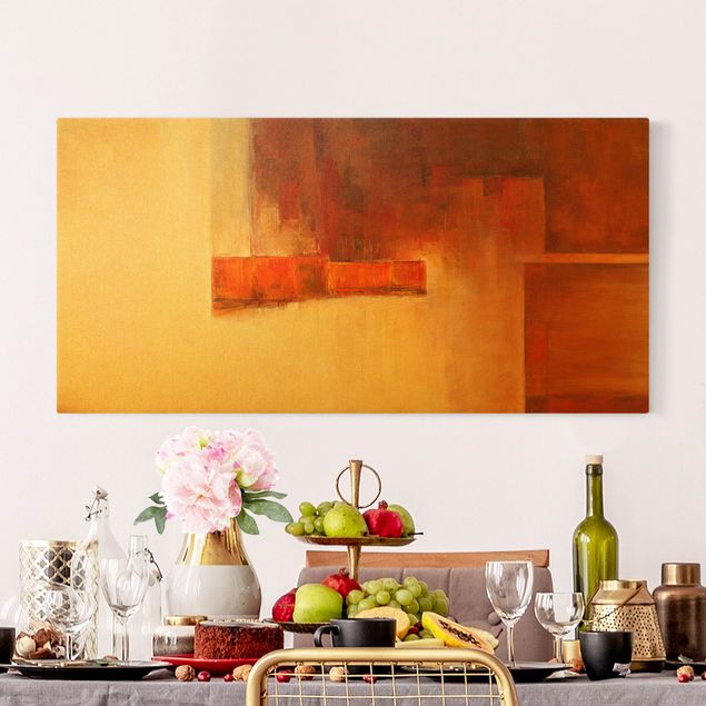 Abstract art prints Balance Orange Brown