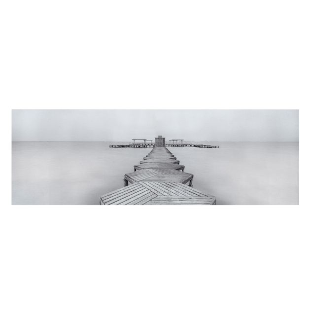 Contemporary art prints Wooden Pier In Black And White