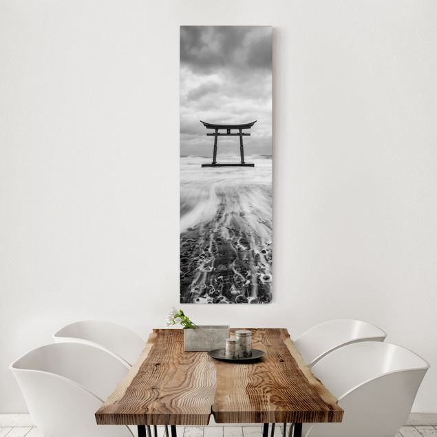 Canvas Asia Japanese Torii In The Ocean