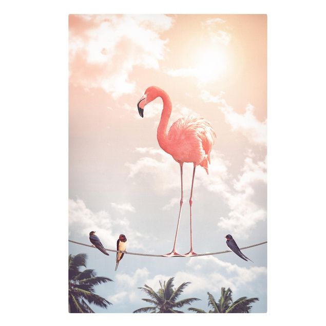 Canvas prints art print Sky With Flamingo