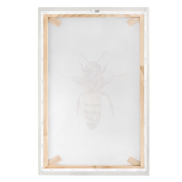 Wall art prints Bee With Glitter
