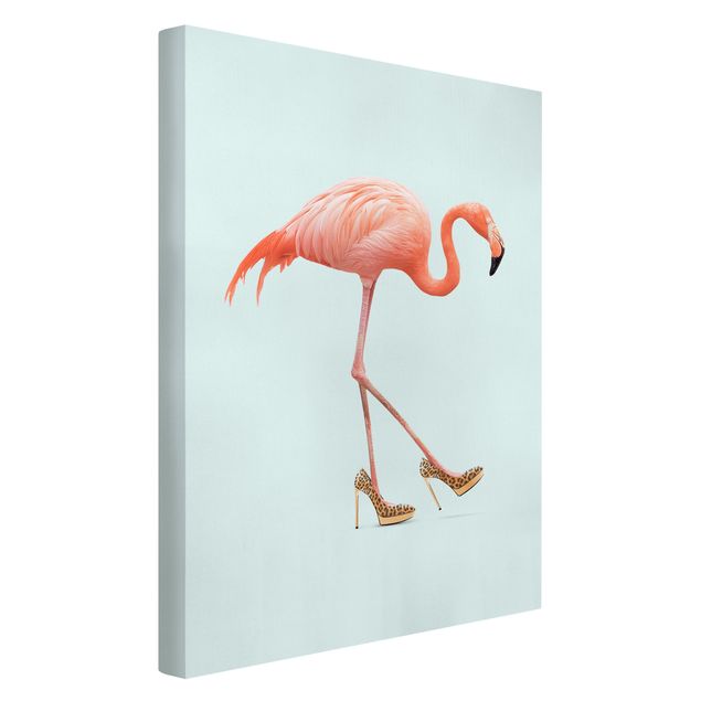 Canvas art Flamingo With High Heels