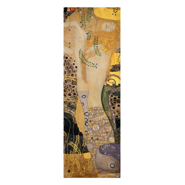 Canvas prints art print Gustav Klimt - Water Serpents I
