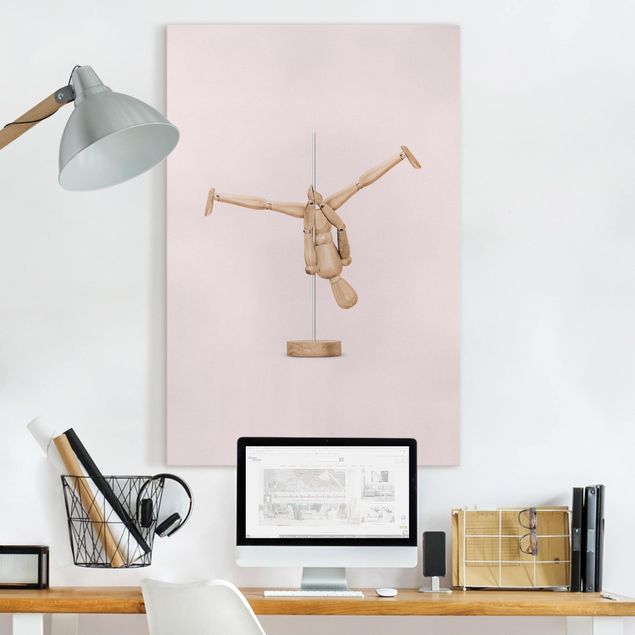 Canvas art Pole Dance With Wooden Figure