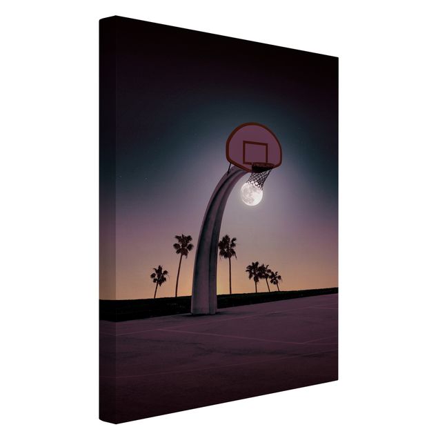 Prints modern Basketball With Moon
