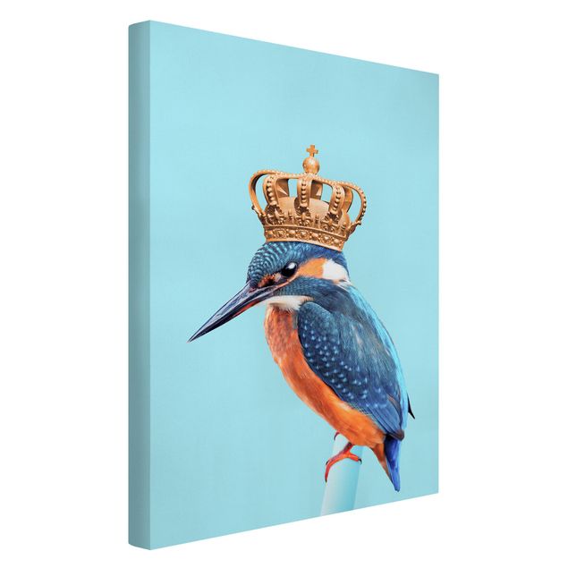 Canvas art prints Kingfisher With Crown