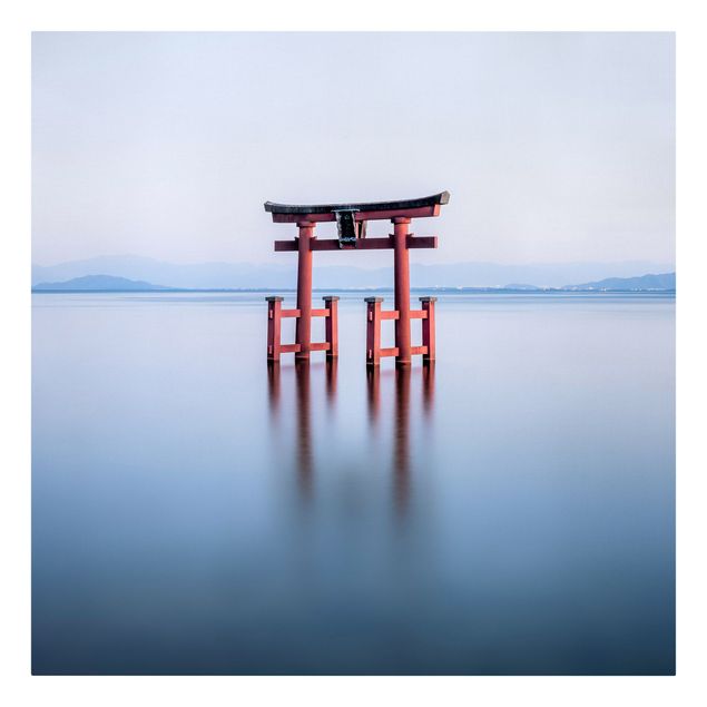 Canvas Asia Torii In Water