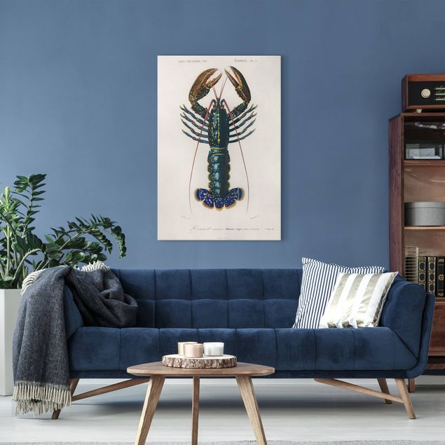 Prints vintage Vintage Board Blue Lobster