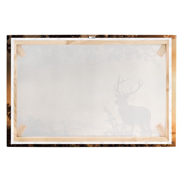 Modern art prints Deer In The Winter Forest