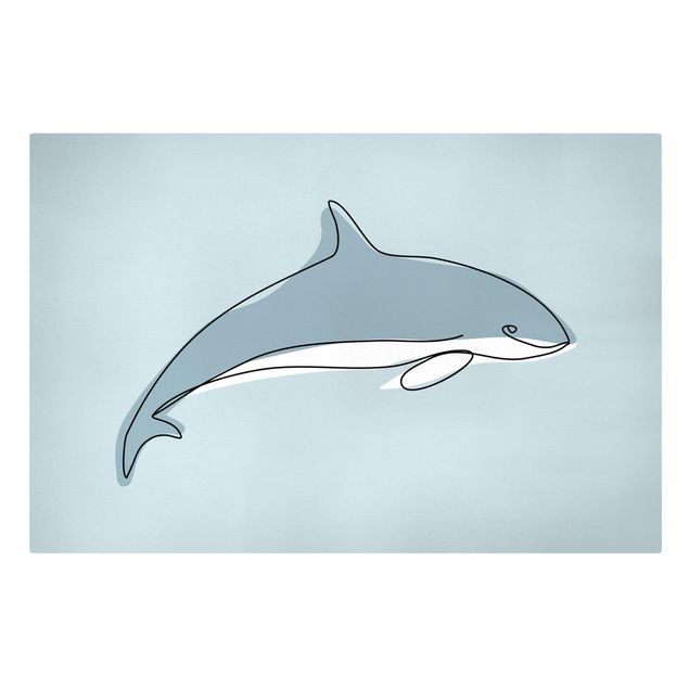 Animal canvas Dolphin Line Art