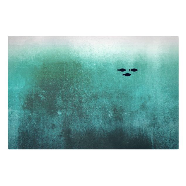 Canvas prints art print Fish In The Deep Sea