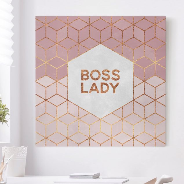 Prints Boss Lady Hexagons Pink