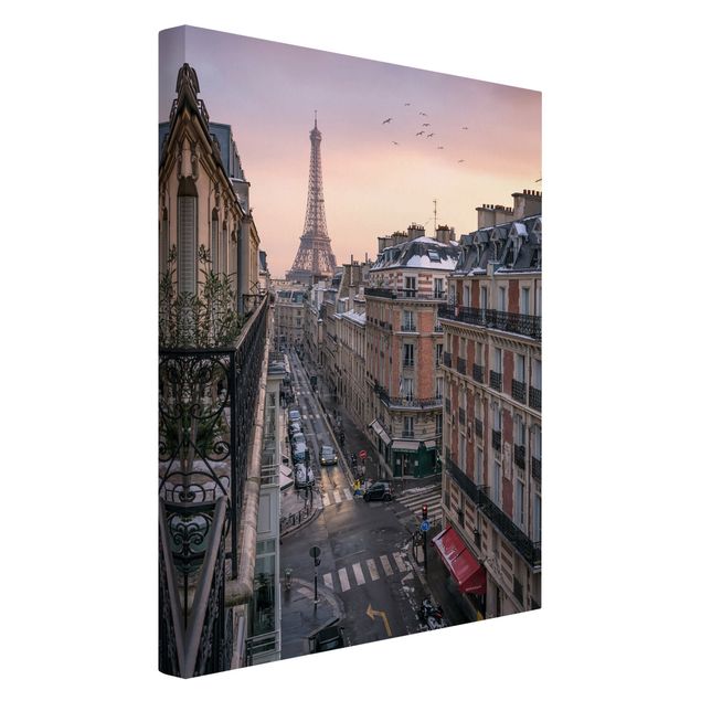 Paris canvas The Eiffel Tower In The Setting Sun