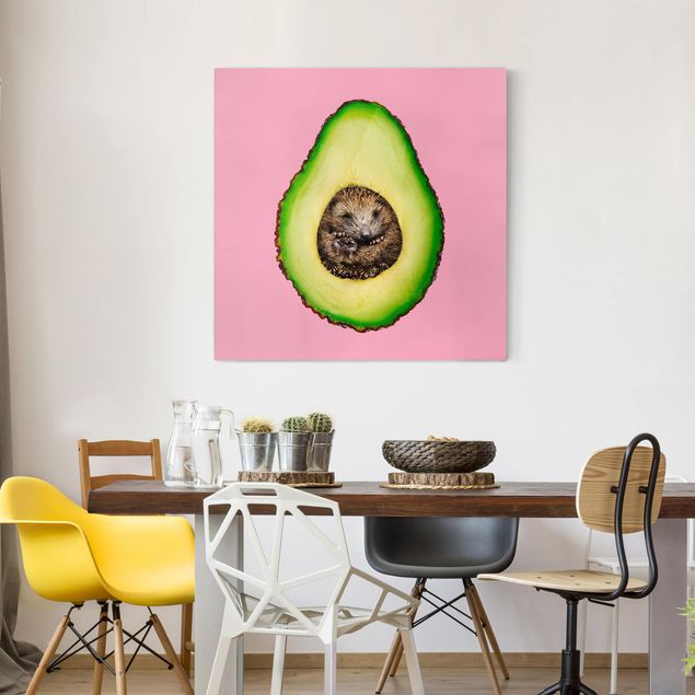 Canvas prints art print Avocado With Hedgehog