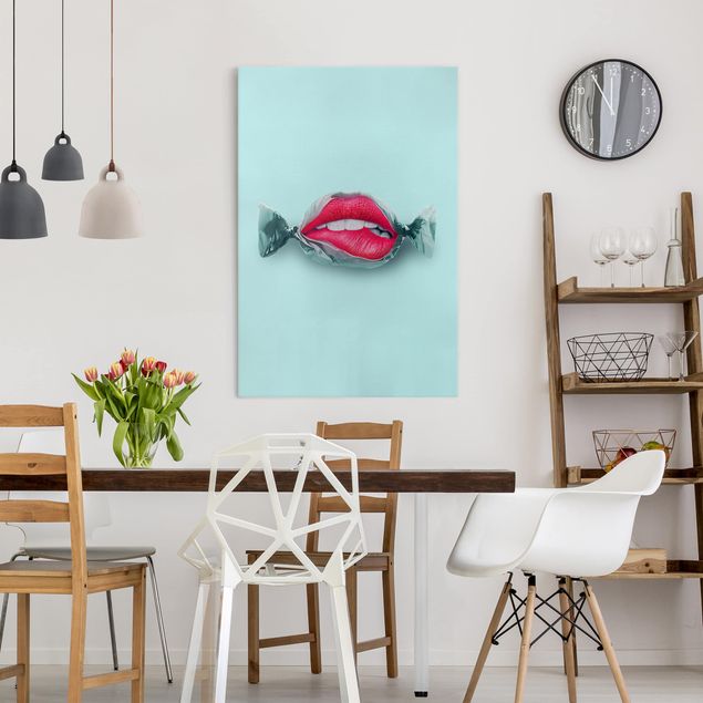 Canvas art prints Candy With Lips
