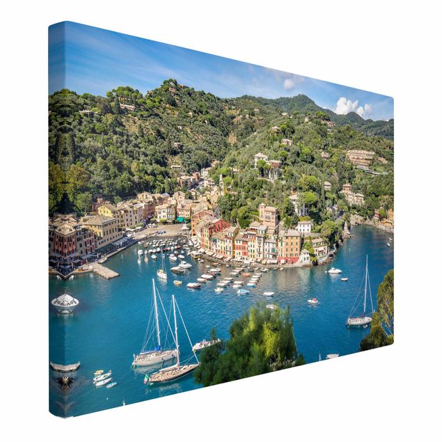 Italian prints Portofino Harbour