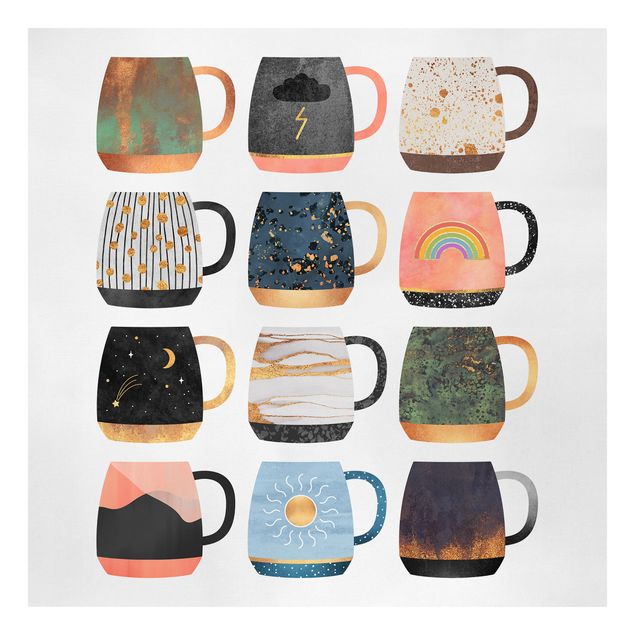 Coffee canvas Favorite Mugs With Gold