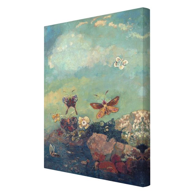 Canvas prints art print Odilon Redon - Butterflies