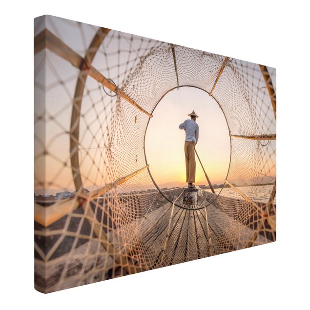 Canvas prints Asia Intha Fischerman In The Morning