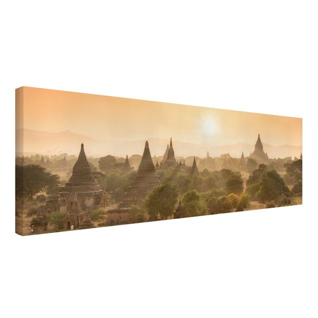Asian prints Sun Setting Over Bagan