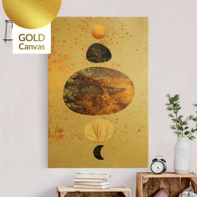 Kitchen Sun And Moon In Golden Glory