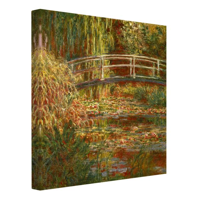 Prints landscape Claude Monet - Waterlily Pond And Japanese Bridge (Harmony In Pink)