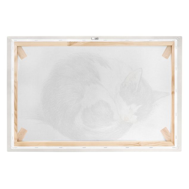 Prints black and white Vintage Drawing Cat II