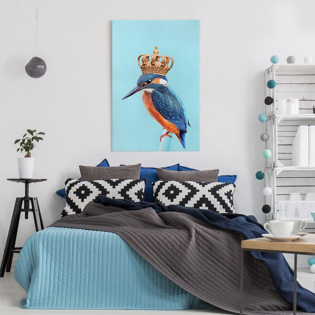 Canvas art Kingfisher With Crown
