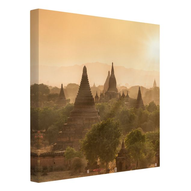 Asian prints Sun Setting Over Bagan
