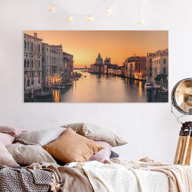 Canvas sunset Golden Venice