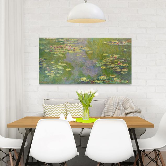 Paintings of impressionism Claude Monet - Green Waterlilies