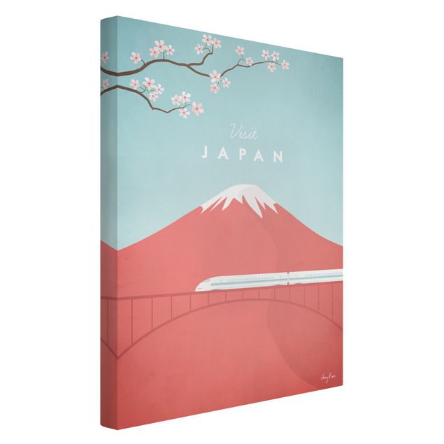 Canvas mountain Travel Poster - Japan