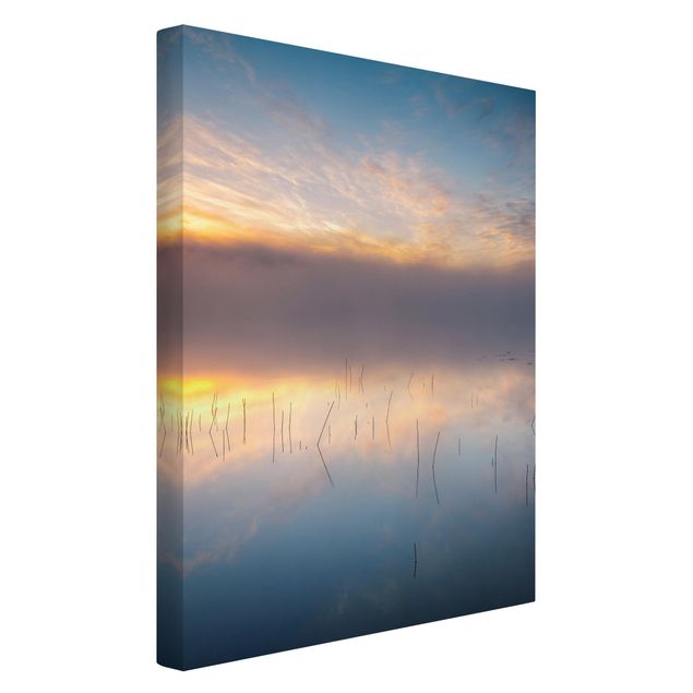 Contemporary art prints Sunrise Swedish Lake