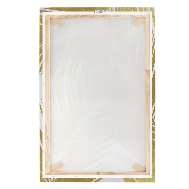 Canvas wall art View Through Golden Palm Leaves