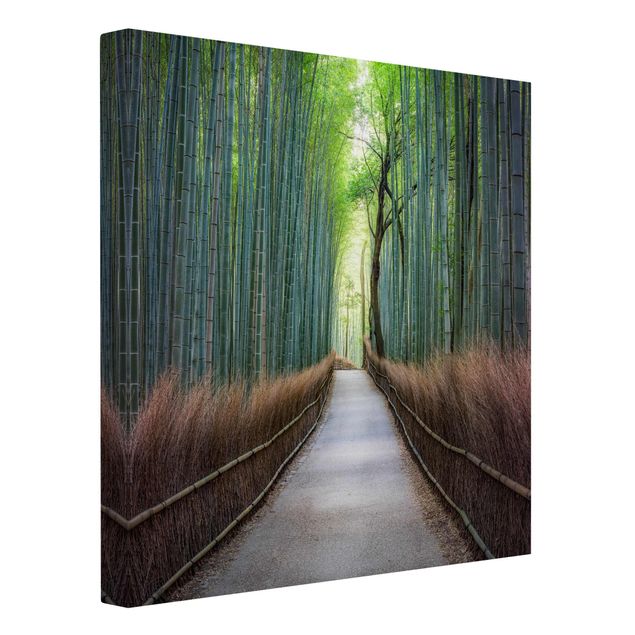 Canvas bamboo The Path Through The Bamboo