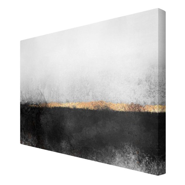 Elisabeth Fredriksson poster Abstract Golden Horizon Black And White