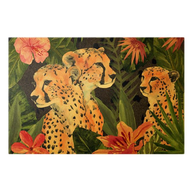Prints floral Three Cheetahs In The Jungle